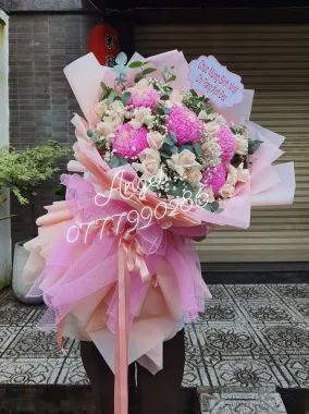 Bó hoa sinh nhật màu pastel