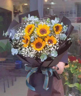 Bó hoa hồng đỏ đẹp sang trọng tặng sinh nhật
