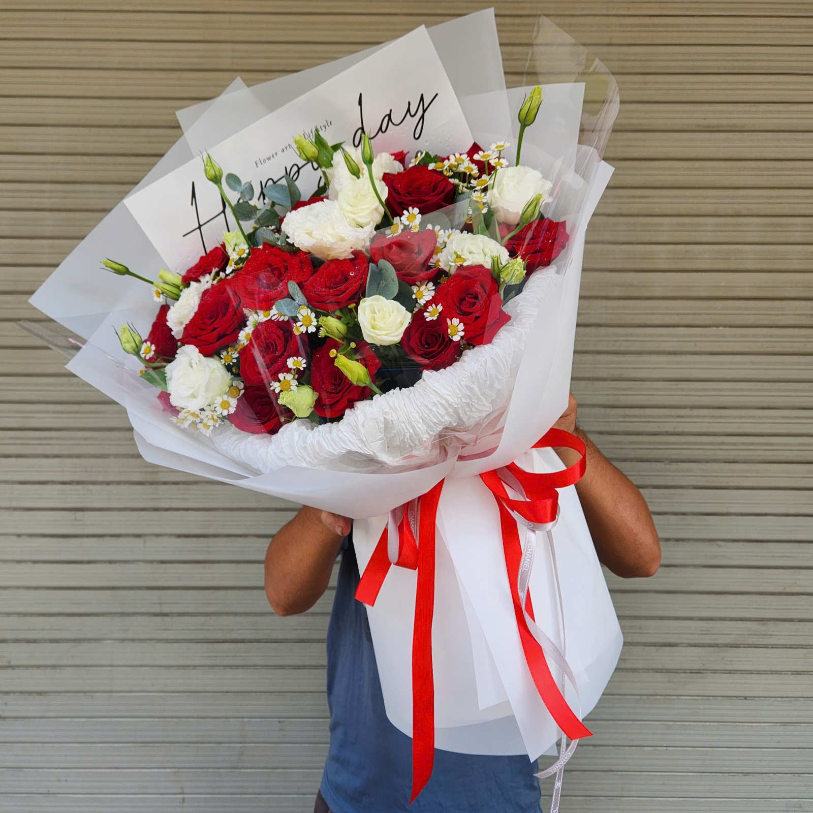 bó hoa hồng đỏ hạnh phúc 