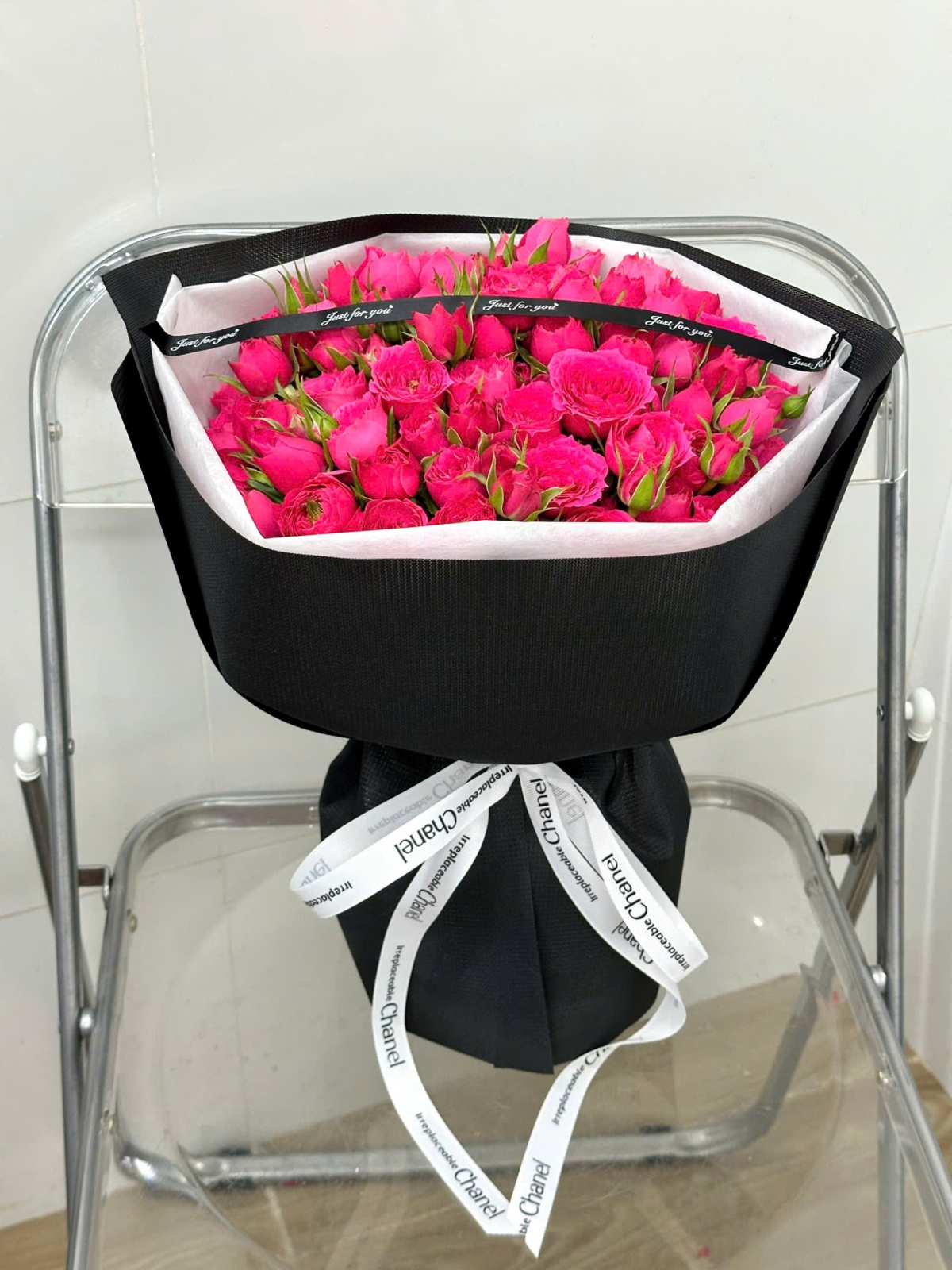 Bó hoa hồng cẩm chướng hồng pastel đẹp nhẹ nhàng