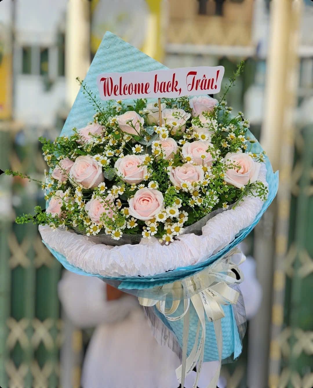 Giỏ Hoa Tulip Hồng 