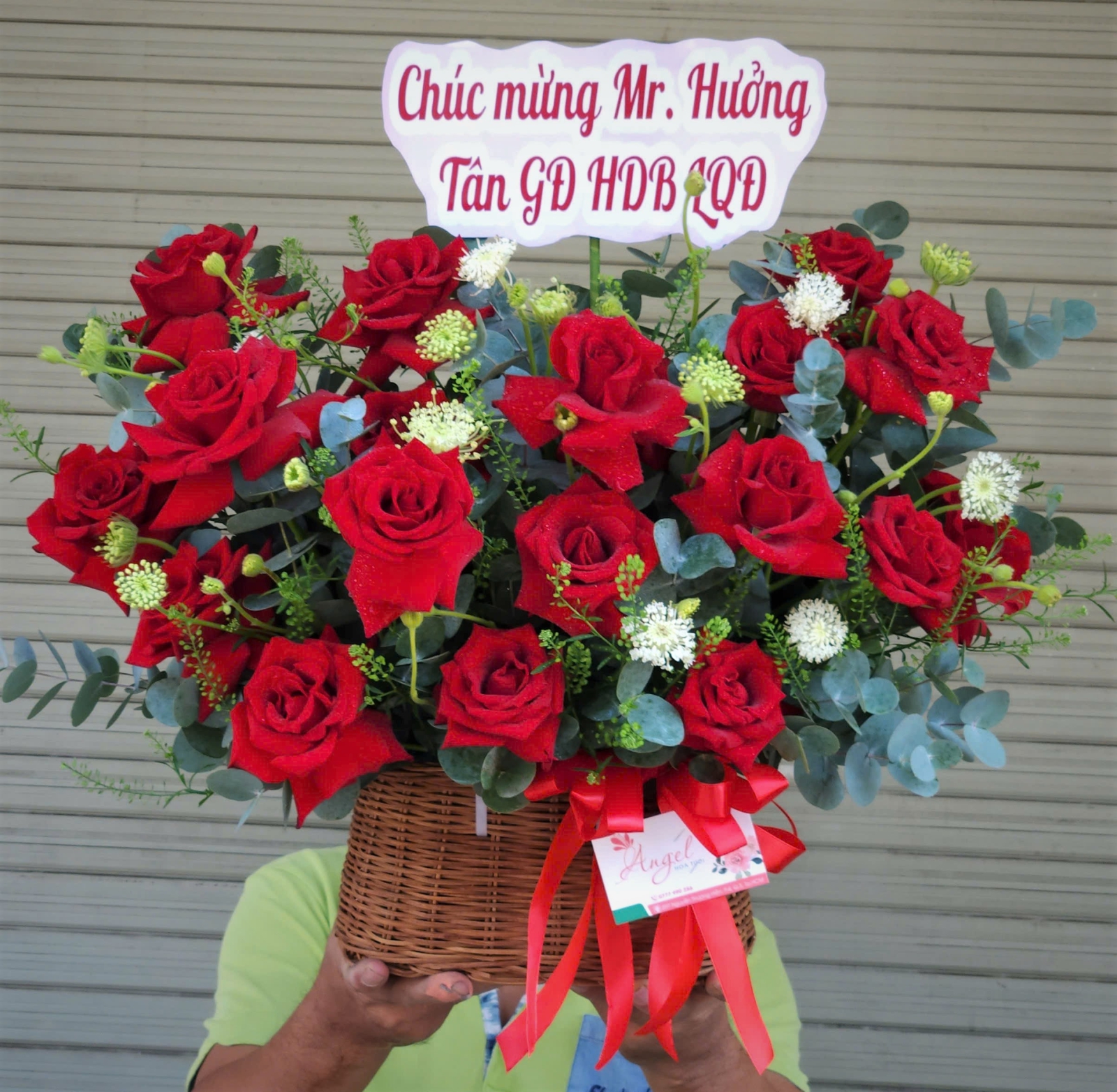 bó hoa dài tặng hội nghị - Hoa Tươi Angel Quận 3