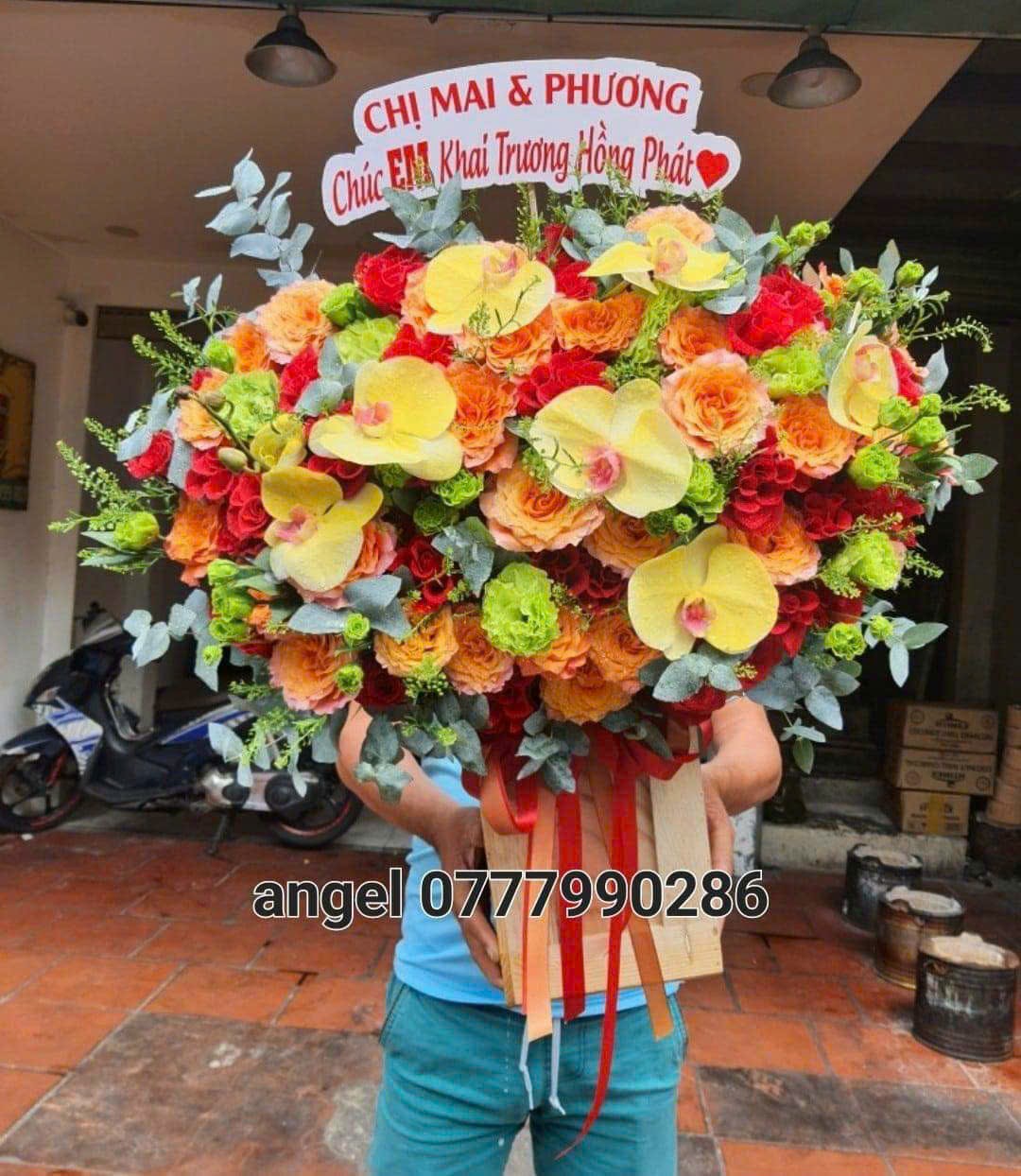 Hoa chúc mừng khai trương xinh xắn