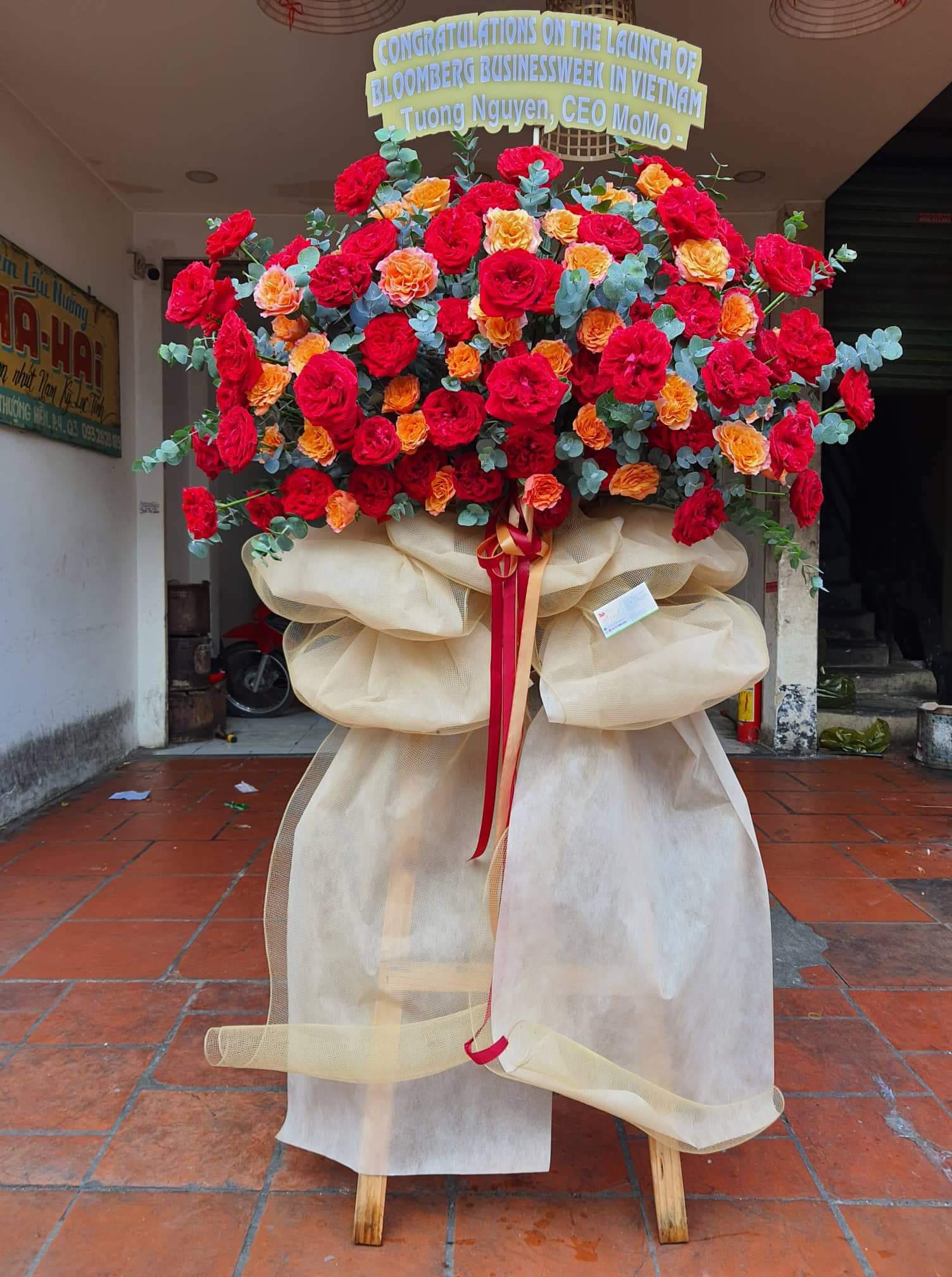 bó hoa hồng kem 11 bông xinh xắn 