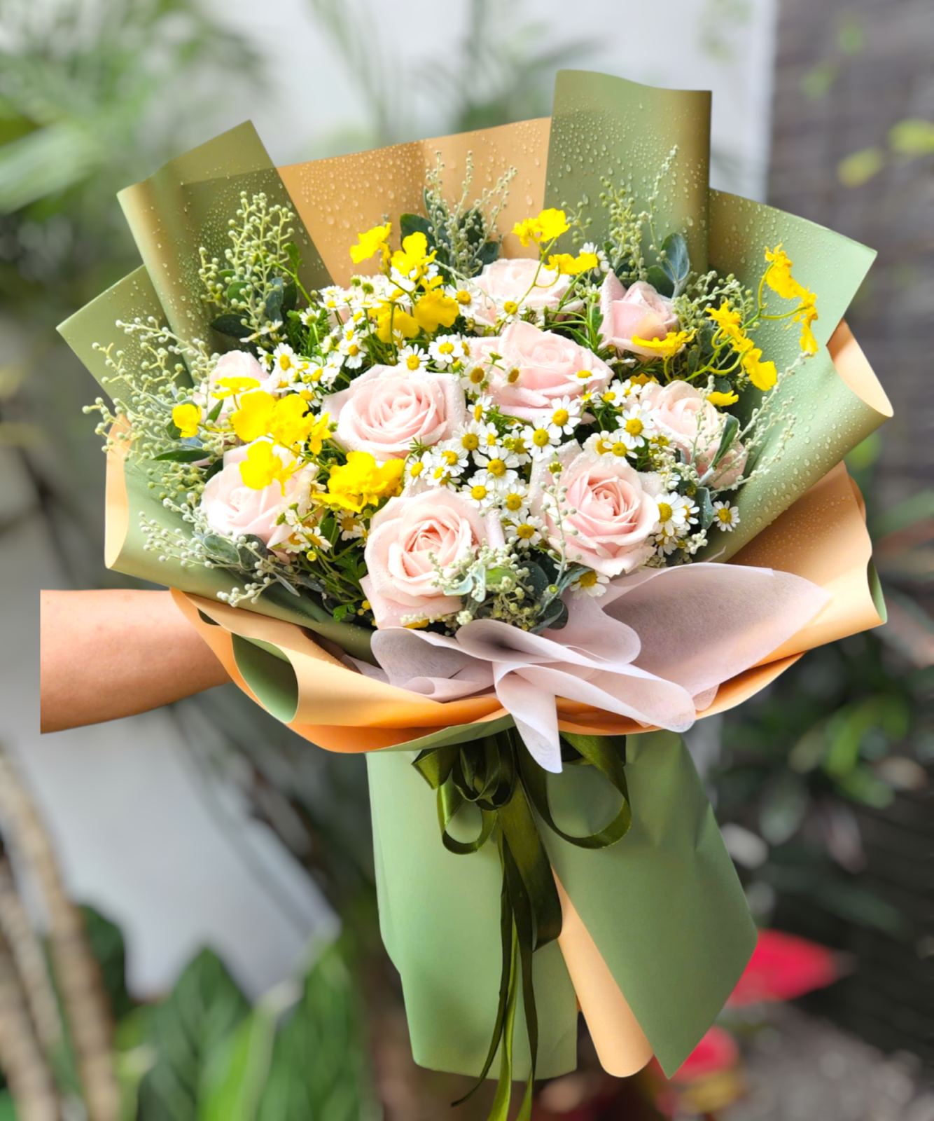 Bó hoa chúc mừng thành công