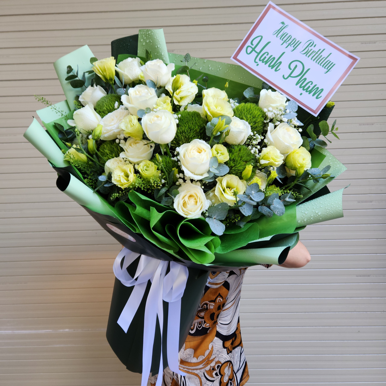 Bó Hoa Hồng Xanh Lá Đẹp 