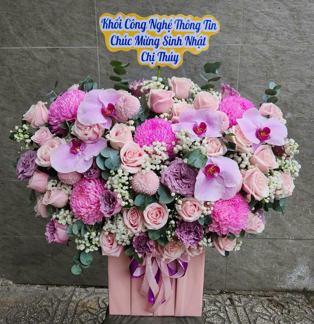 Bình Hoa Địa Lan Vàng 