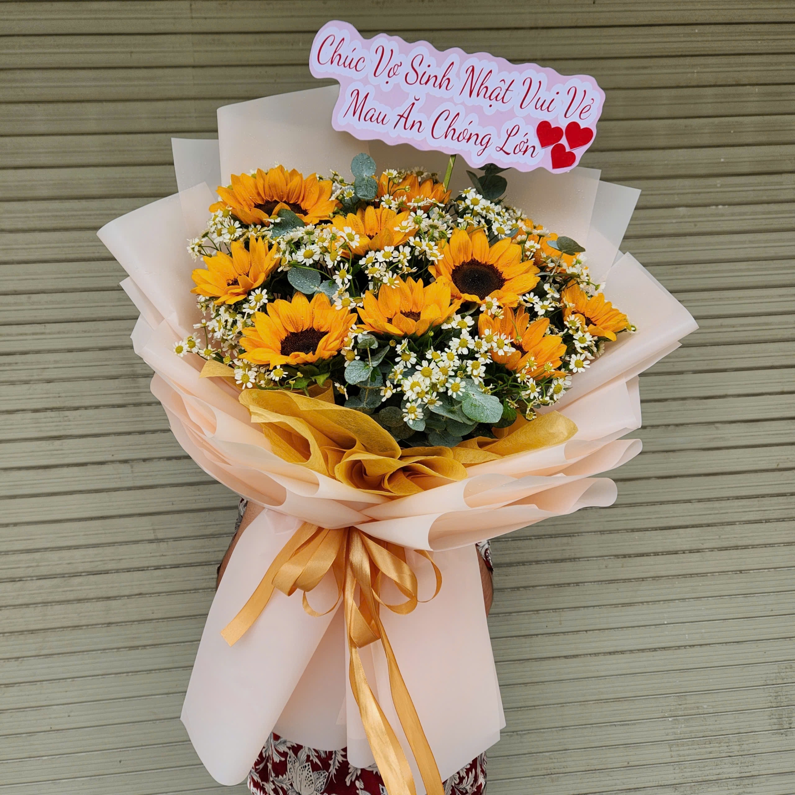 bó hoa hướng dương  10 bông