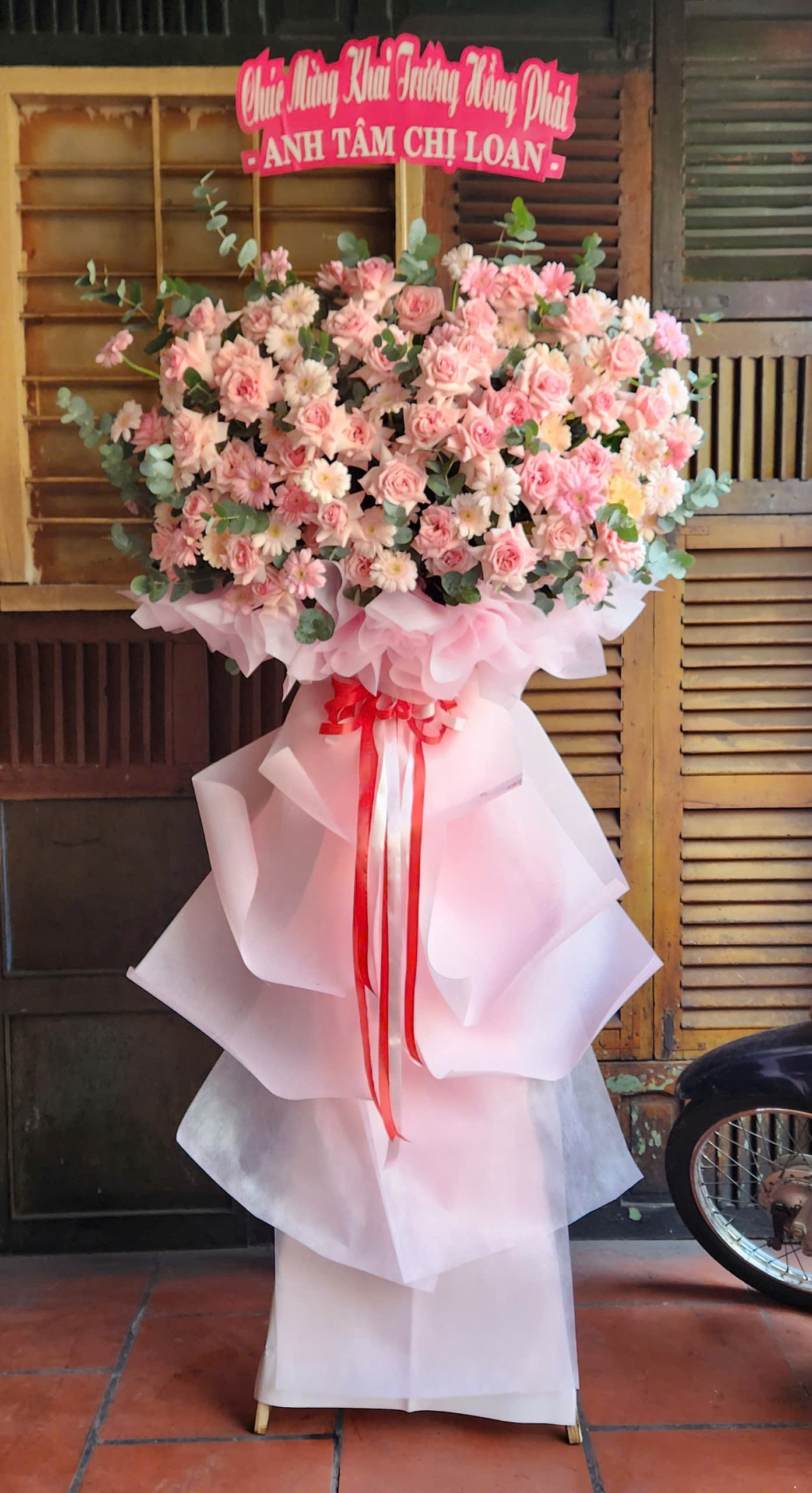 lẵng hoa khai trương giá rẻ