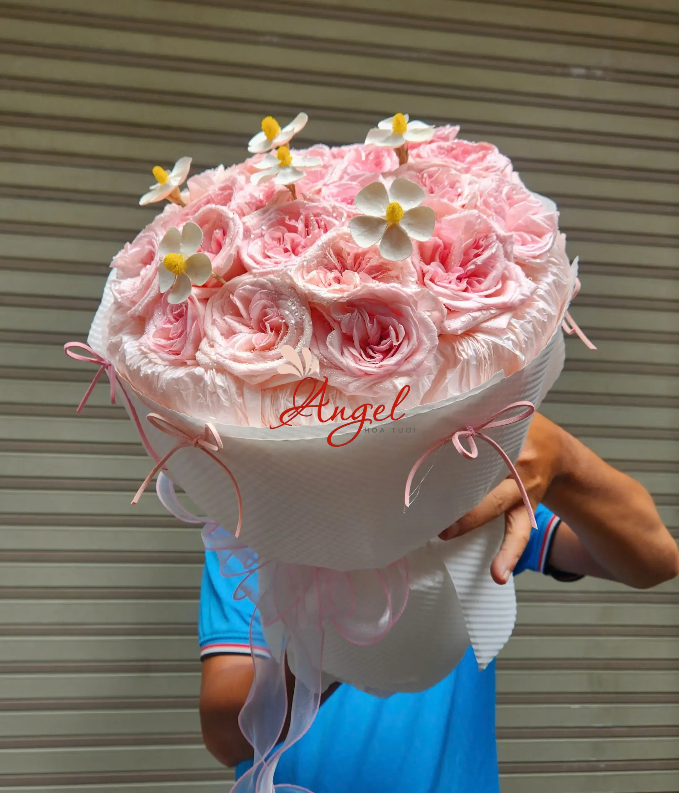Bó Hoa Hồng Pink Ohara Sinh Nhật Sang Trọng - Shop Hoa Tươi Angel