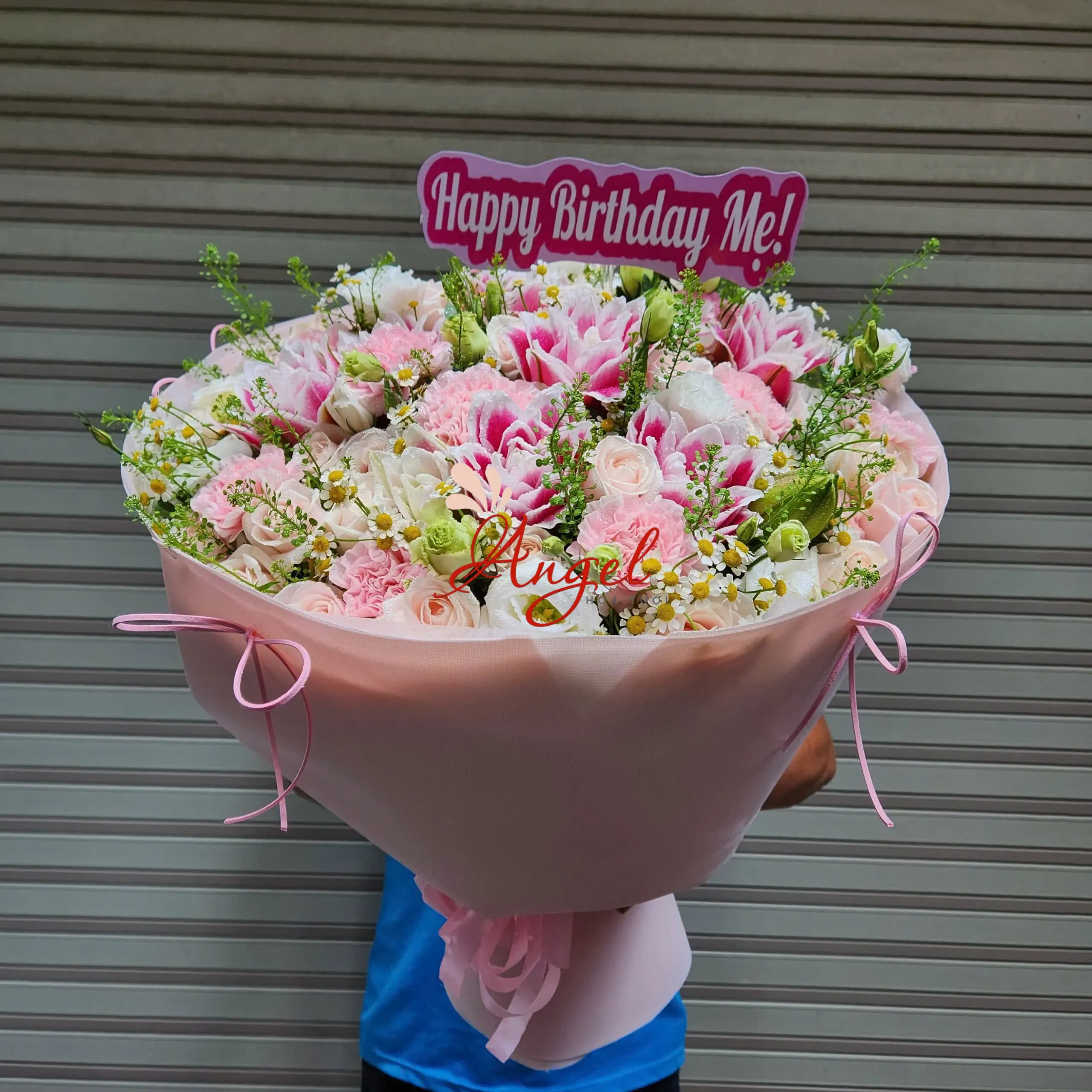 Bó Hoa Ly Kép Mix Hoa Hồng Kem Sang Trọng | Giao Nhanh TP.HCM