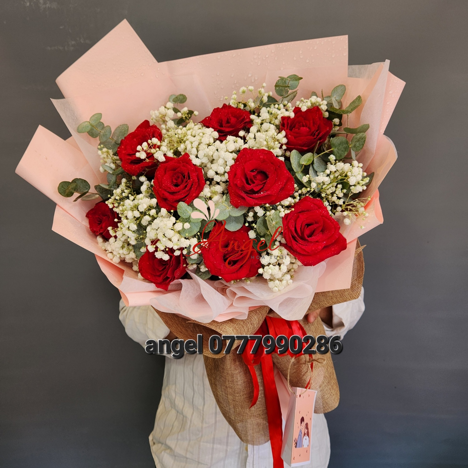Bó Hoa Hồng Đỏ 9 Bông 