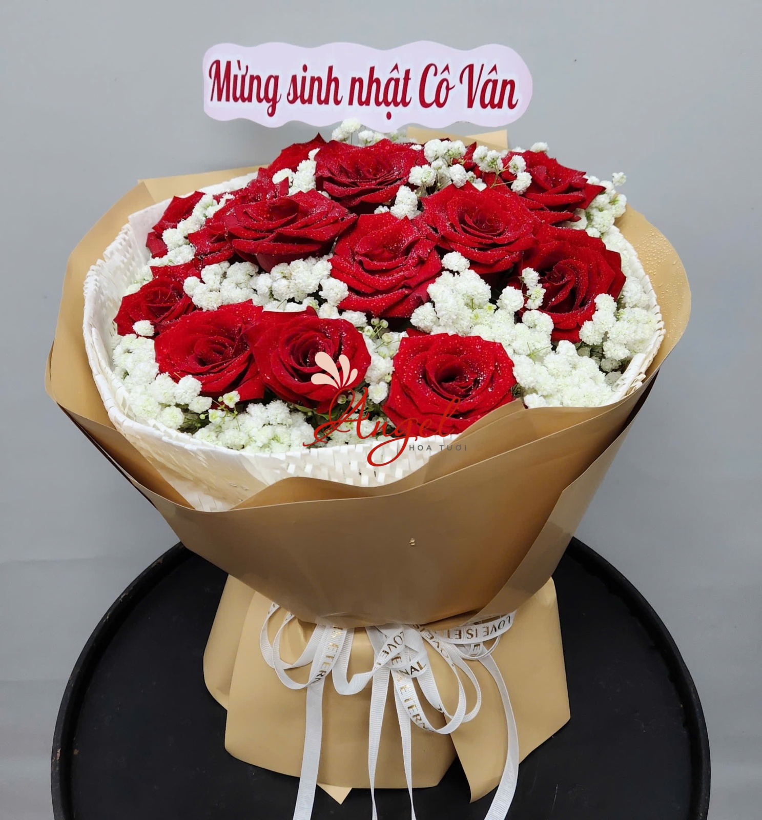 bó hoa hồng đỏ yêu em 