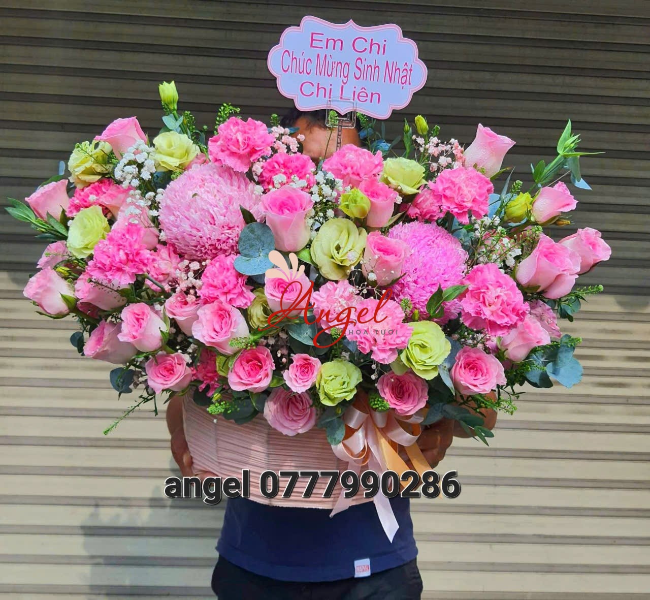 lẵng hoa chúc mừng sinh nhật vợ yêu