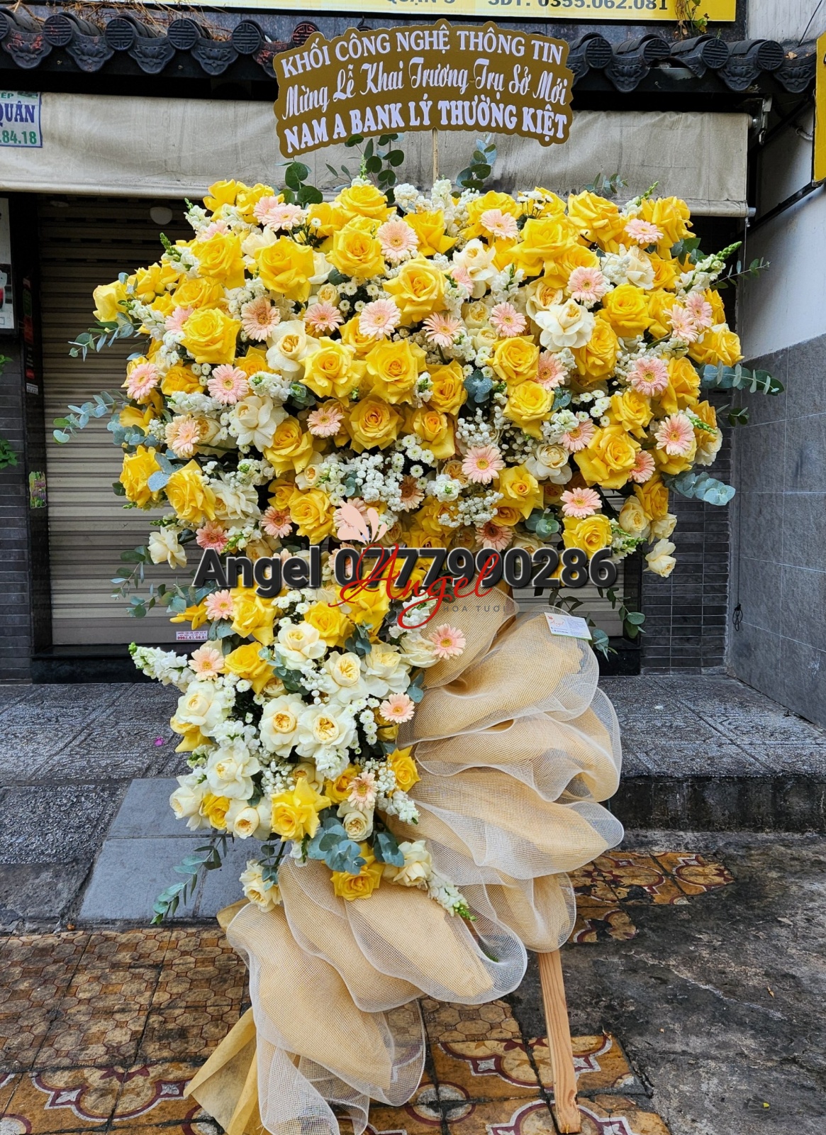 KỆ HOA CHÚC MỪNG KHAI TRƯƠNG PHÁT TÀI 