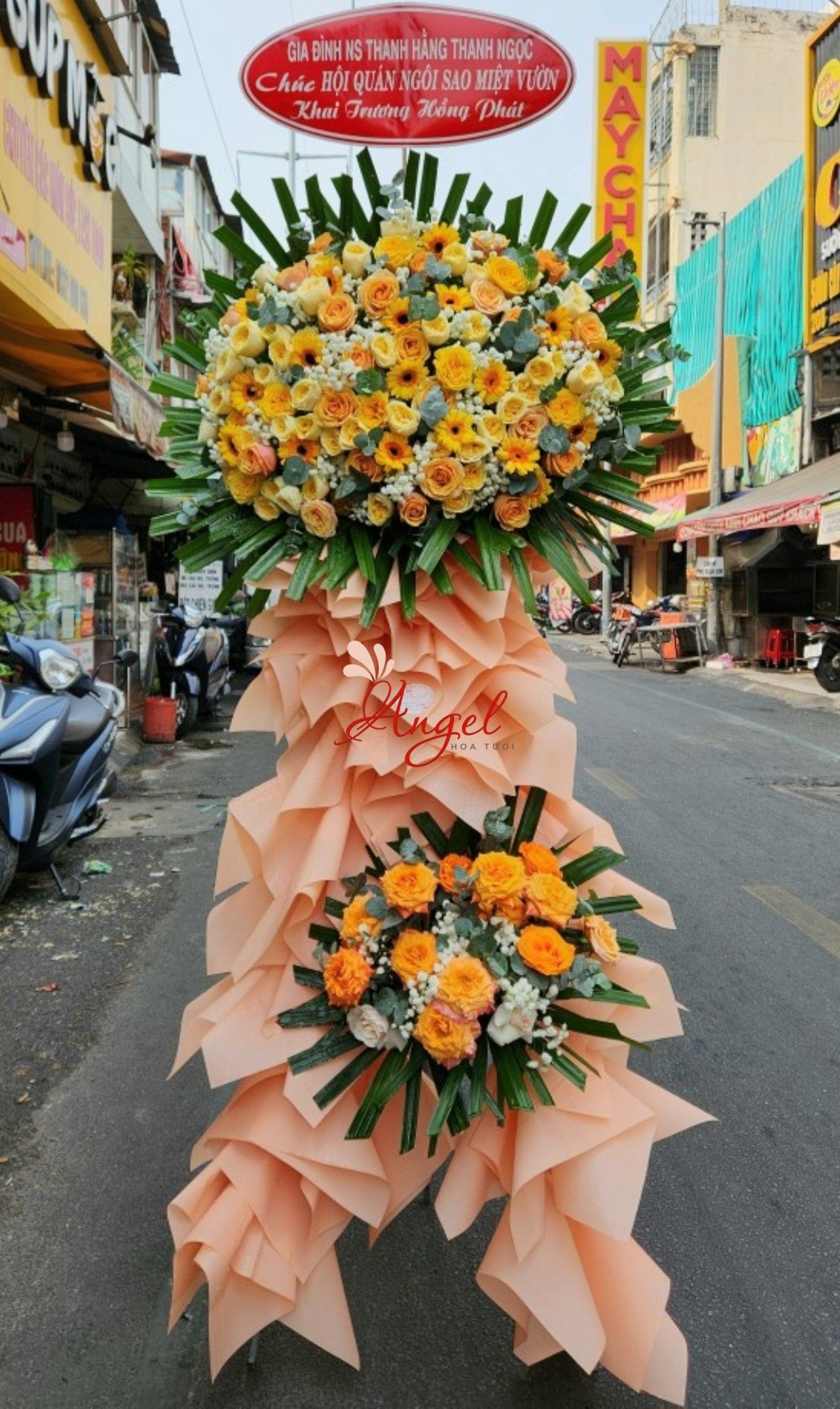 MẪU HOA TƯƠI MỪNG KHAI TRƯƠNG QUẬN 1 TP.HCM 