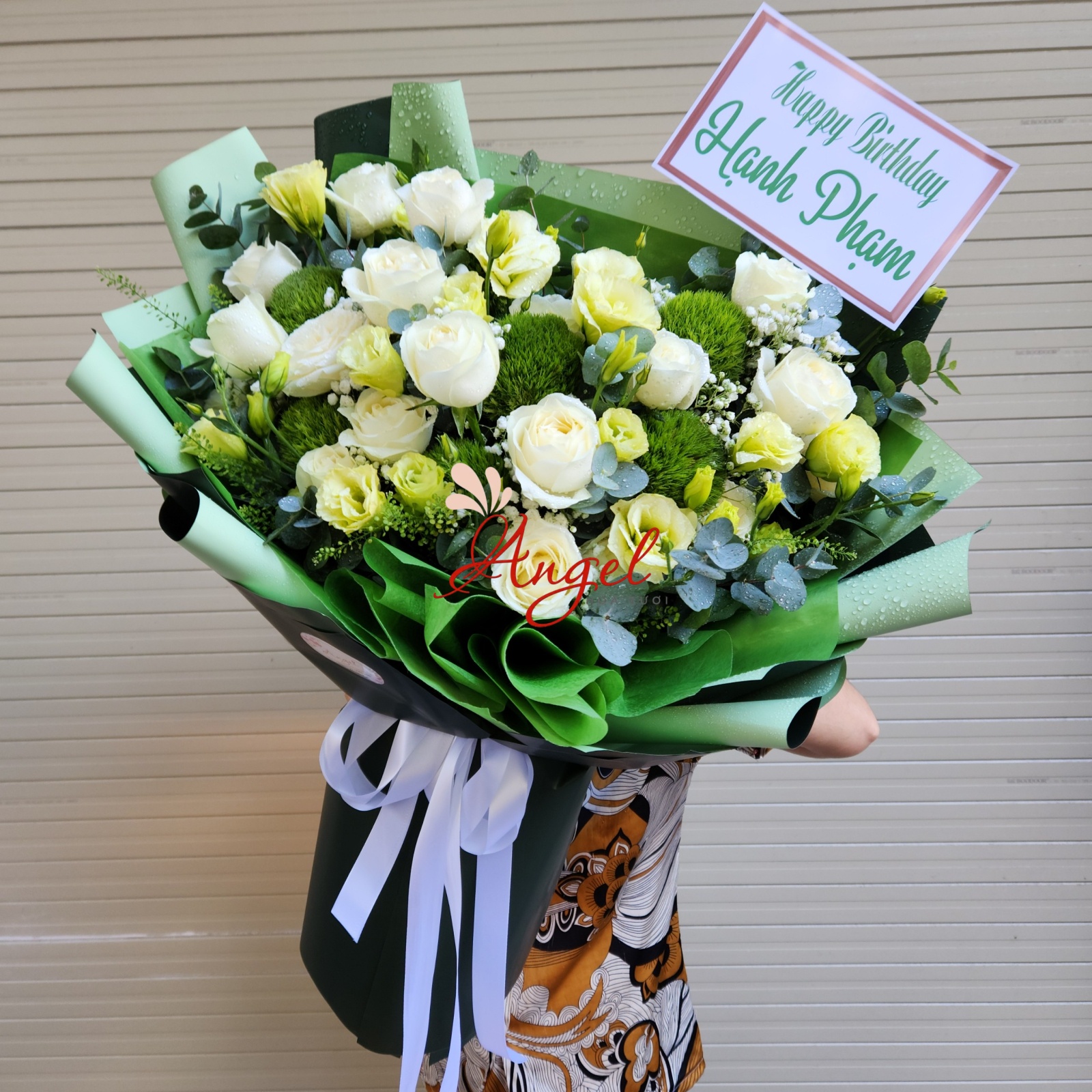Bó Hoa Hồng Xanh Lá Đẹp 