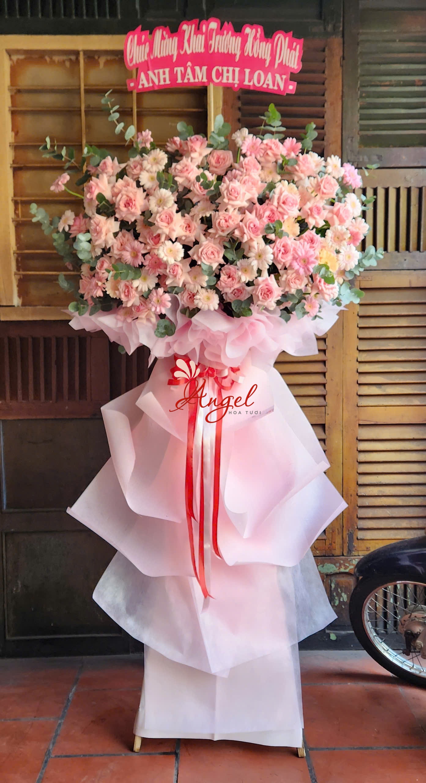 lẵng hoa khai trương giá rẻ